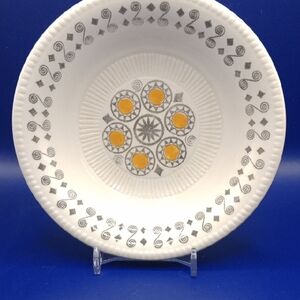 Vintage Excellent Condition 🌟 RenaissancWhite and Gray Geometric Bakeware Plate